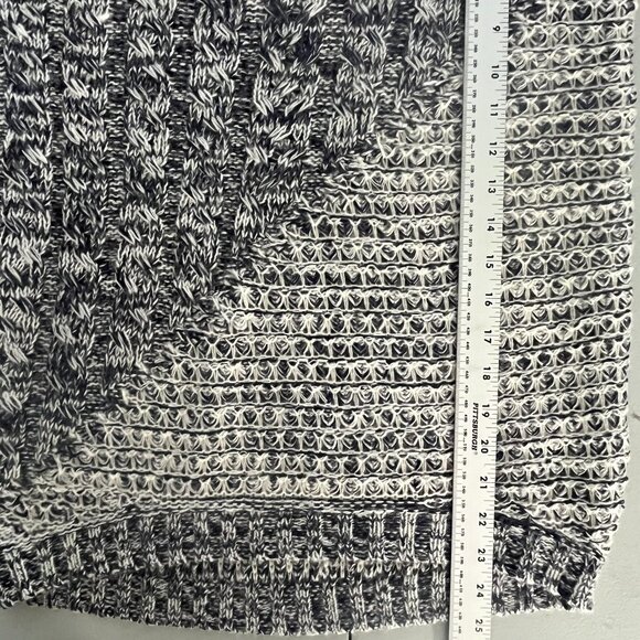 Lucky Brand Pullover Wool Blend Cable Knit Sweater XS Blue Gray Roll Neck - Picture 14 of 14